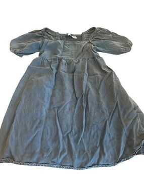 Old navy Blue Denim-Style Smocked Yoke Dress size small